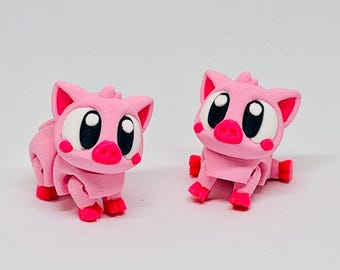 3D Printed Articulated Pig | Sensory Flexi Fidget Pig