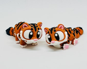 3D Printed Articulated Tiger | Sensory Flexi Fidget Tiger