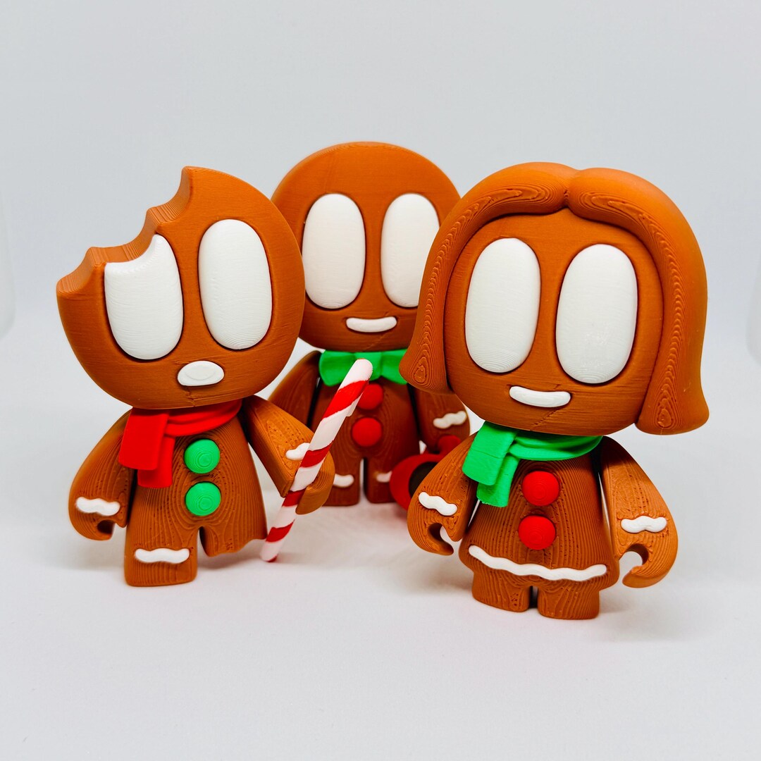 3D Printed Articulated Gingerbread Figure: Christmas Decoration - Etsy