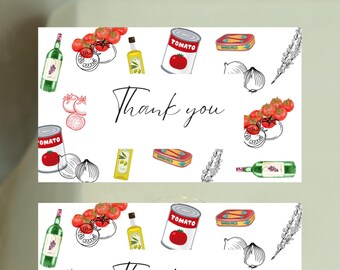 Etiqueta de agradecimento do mercado