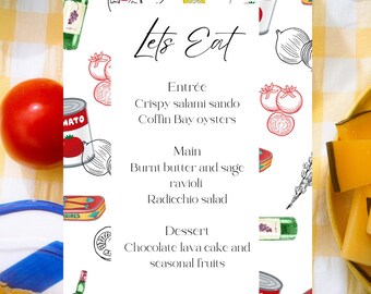 Cardápio de comida do Mercato