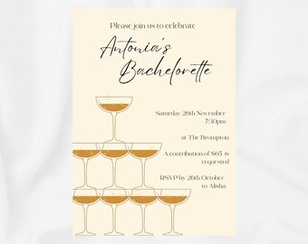 Convite para Torre de Champanhe