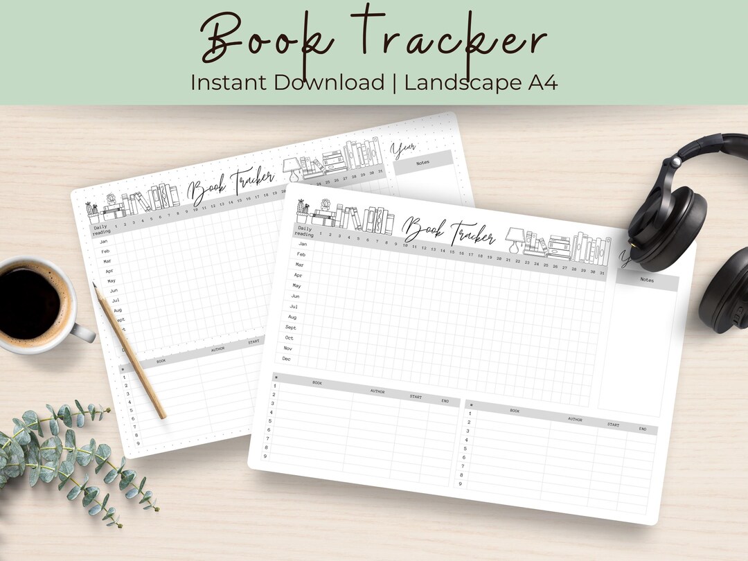 A4 Printable Book Tracker: Minimalist Reading Log (instant Download) - Etsy