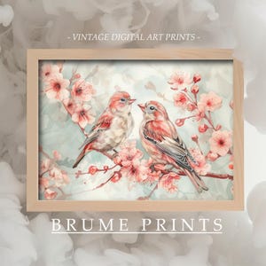 Lovebirds, Love, Valentines Day Print, I love you painting, Sage Green Valentine Decor Romantic Printable Wall Art, Love Bird Digital Prints
