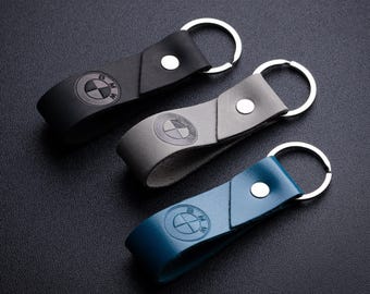 Leather BMW keyring exclusive high quality leather