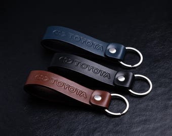 Toyota leather keyring italian high quality leather