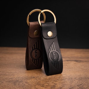 Leren sleutelhanger geschikt voor mini crazy horse, hoge kwaliteit.