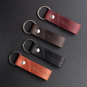 Leather keyring suitable for mercedes benz exclusive crazy horse high quality
