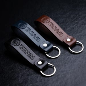 Yamaha Leder Schlüsselanhänger Motorrad italienisches Leder hohe Qualität