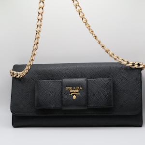 PRADA Saffiano Bow Wallet