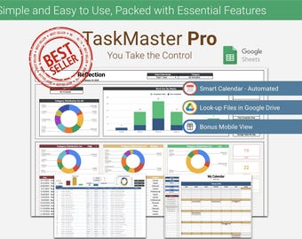 Google Sheets Task Manager, Business Planner Template, Project To Do List (Digital Download)