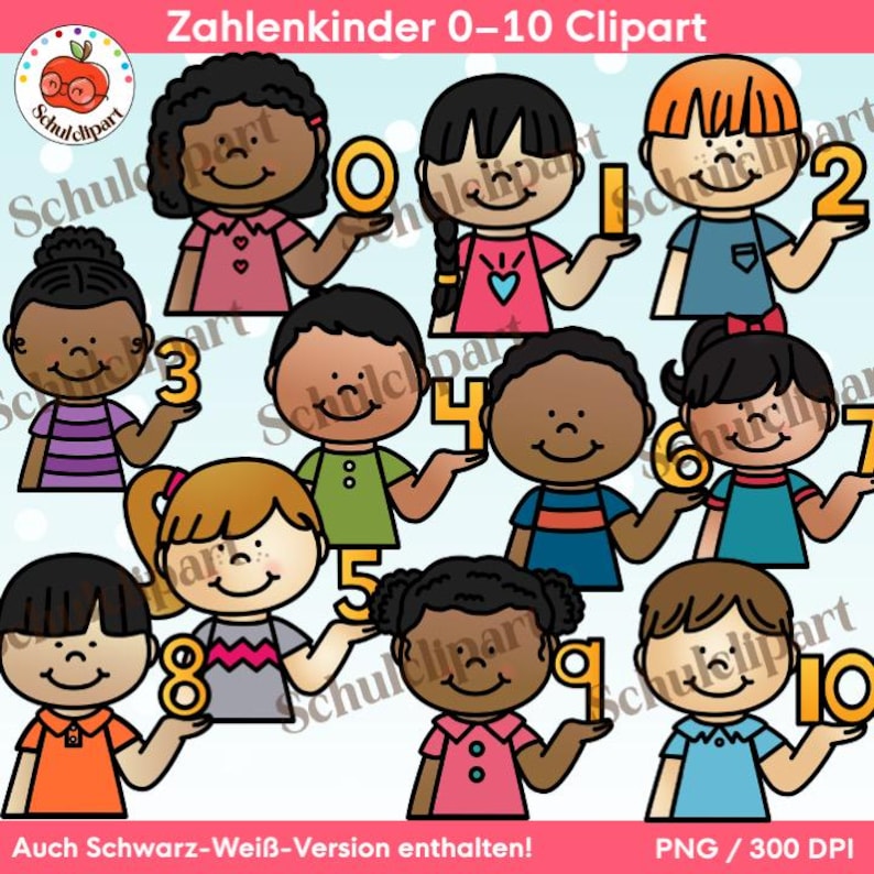 Zahlen Clipart 0-10 Zahlen Clipart Für Lehrer & Kita Learn More About