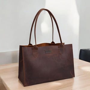 Personalisierte Leder-Einkaufstasche, individuell gravierte Frauen-Leder-Umhängetasche, große Leder-Einkaufstasche, Leder-Einkaufstasche, Strand-Einkaufstasche