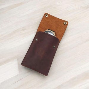 Custodia per orologio in pelle personalizzata, organizer protettivo da viaggio per orologio, custodia per cinturino in pelle per orologio, custodia per orologio in pelle personalizzata, protezione per orologio