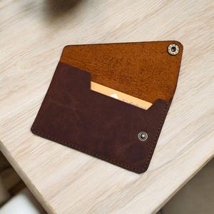 Leather Credit Card Holder, Customized Card Wallet, Gift for Men, Leather credit card holder, business card case, leather wallet for card