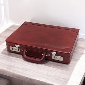 Porte-documents en cuir personnalisé pour homme, porte-documents en cuir pour ordinateur portable et MacBook, sac à main de bureau exécutif, porte-documents marron pour homme