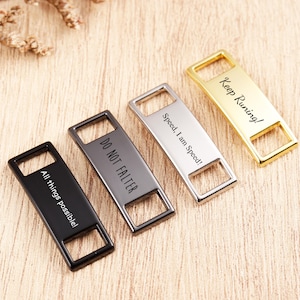 Custom Metal Shoe Tags,Running Shoe Tags,Engraved Shoelace Tag,Shoe Tag ID for Runners & Cyclists,Marathon Gift,Metal Shoe Lace Charm