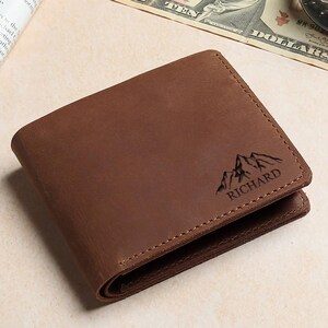 Engraved Dad Gift, Men's Wallet, Custom Monogrammed Wallet, Personalized Wallet, Engraved Wallet, Gift For Him, Groomsman Gift