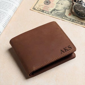 Anniversary Gift for Him,Personalized Wallet,Mens Wallet,Engraved Wallet,Leather Wallet,Custom Wallet,Boyfriend Gift for Men,Gift for Dad