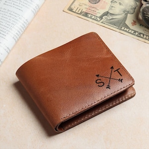 Personalisierte Brieftasche, Brieftasche mit Gravur, Geschenk für Freund, Brieftasche für Männer, Trauzeuge Geschenk, Jubiläumsgeschenk für ihn, Vatertagsgeschenk für ihn