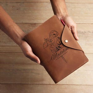Personalized Refillable Portfolio, Custom Portfolio, Leather Portfolio, Personalized Padfolio, Business Gift, Phd Gift, Xmas Gift, Mom Gift
