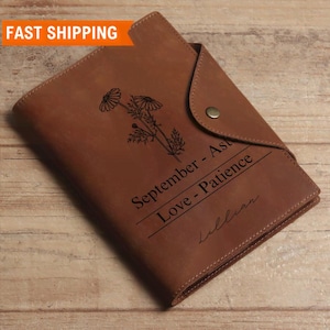 Leather Personalized Journal, Engraved Journal, Personalized Journal for Women, for Men, Leather Planner, a5 Notebook Cover, Dentist Gift