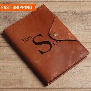 Personalized Leather Journal, Refillable Custom Notebook Cover, Travel Journal Diary, Corporate Office Gifts, Monogrammed Journal