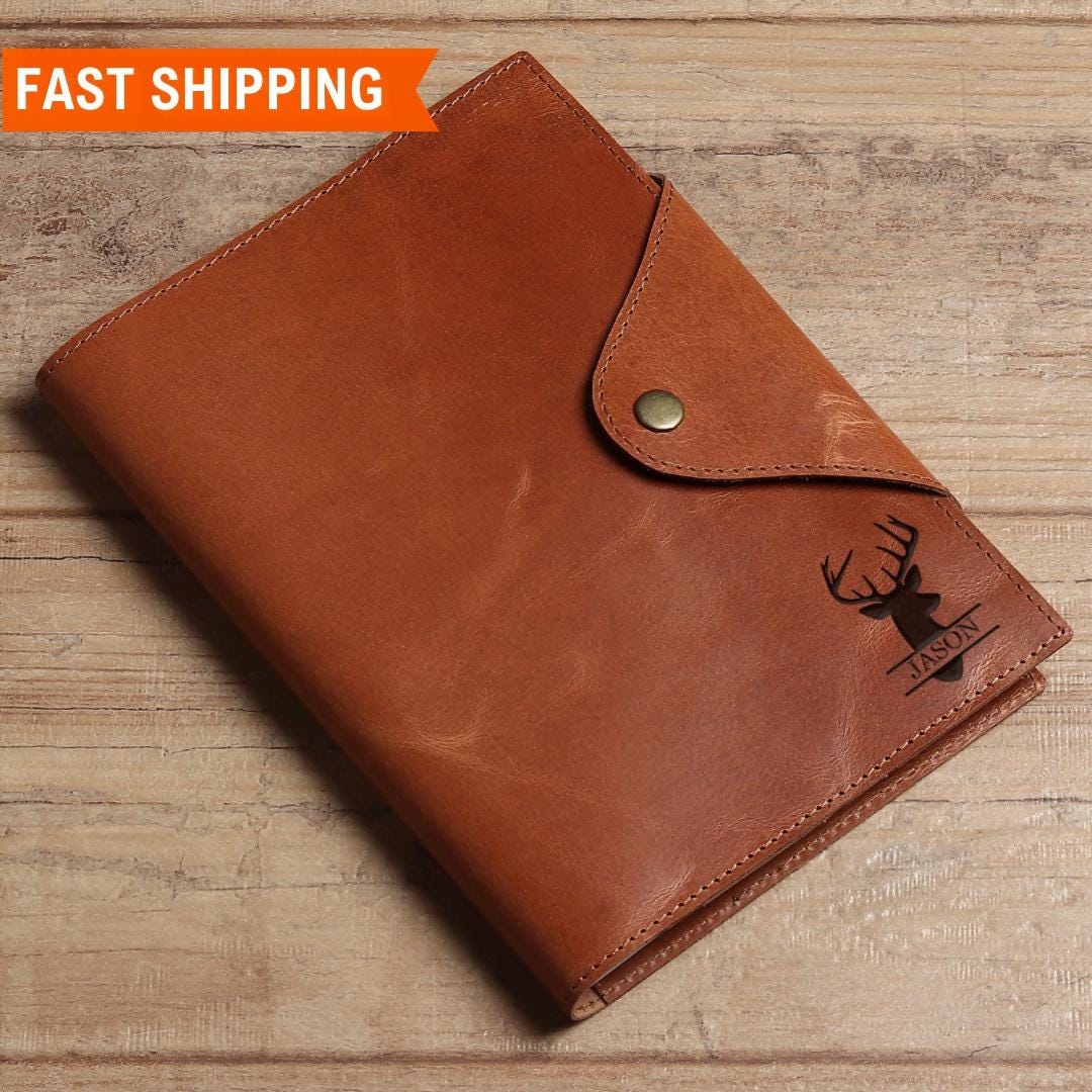 Rustic Notebooks Personalized Leather Journal, Custom Refillable Rustic Notebook ...