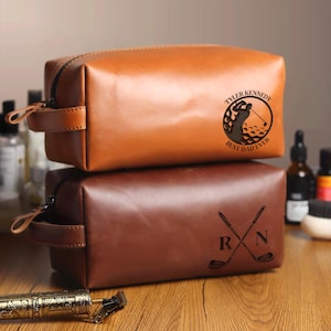 Groomsmen Gifts, Groomsmen Proposal, Custom Wedding Gifts, Leather Toiletry Bag, Gift for Him, Personalized Gifts For Men, Leather Dopp Kit