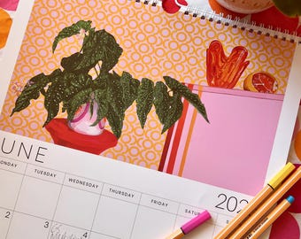 AU/UE: Calendario de arte retro brillante para 2026 (UE y resto del mundo)