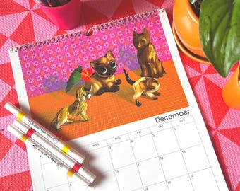 Quirky kitsch 2027 calendar (EU & Rest of World)