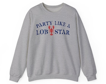 Party Like a Lob*star Champagner Sweatshirt | Hummer Grafik Rundhalsausschnitt