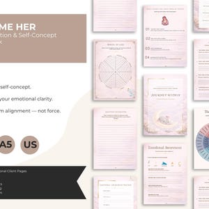 Manifestation Arbeitsbuch Selbstkonzept Journal | Personal Wachstums & Identitäts-Planer | Druckbares PDF Digitaler Download | Mariä Himmelfahrt