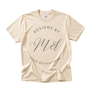 Gildan 5000 Sand Shirt Flat Lay Mockup | G5000 Blank Tee Mockup | Real Photo POD Mockup | Tan T-Shirt | Transparent Background | PNG