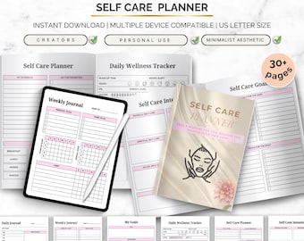 Self-Care Planner Printable: Daily Wellness & Mental Health Tracker (Digital Download)
