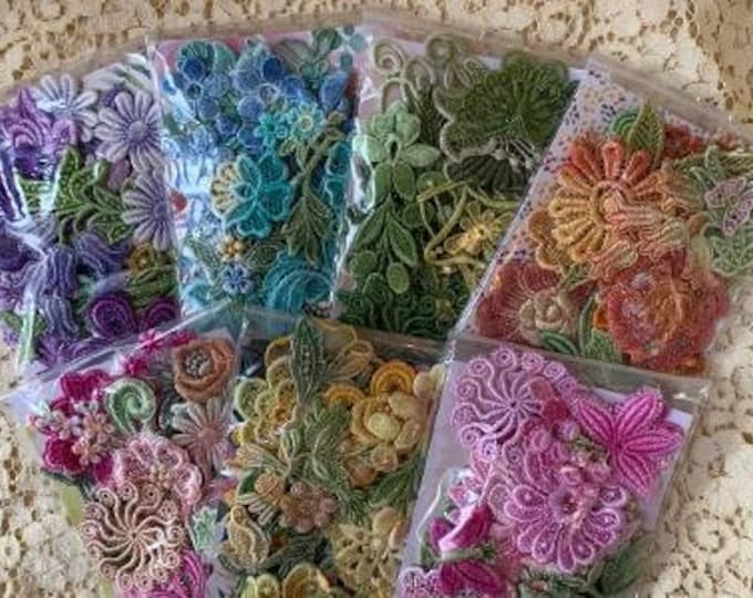 Crazy Quilt Lace, Inspiration Lace Kit, Venise Lace Trim, Mixed Media