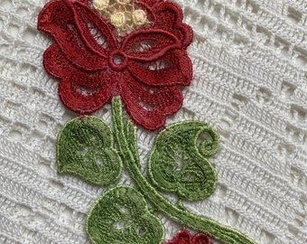 Lace Flower Applique Hand Dyed Venise Embellishment