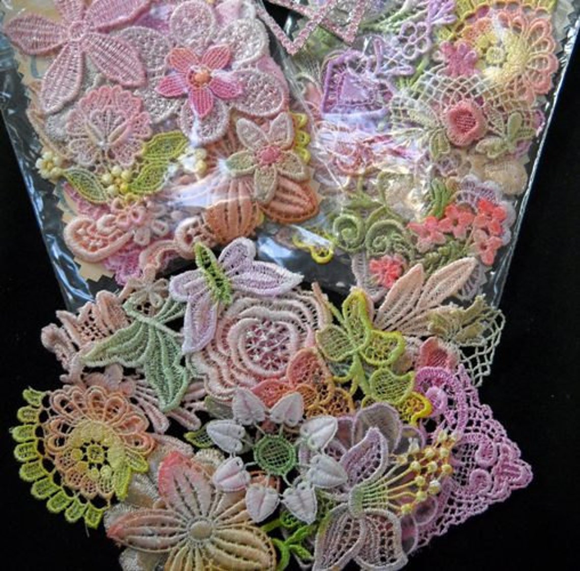 Crazy Quilt Lace Inspiration Lace Kit Venise Lace Trim Etsy