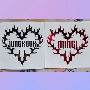 Fire Heart Custom KPop Decal