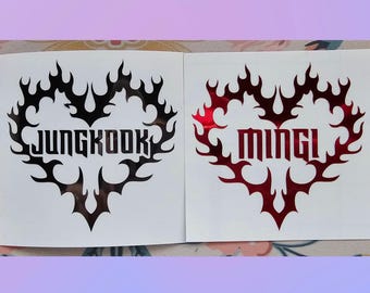 Fire Heart Custom KPop Decal