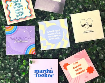 Custom Quote Magnet: Inspirational Fridge Decor (2.5" x 2.5")