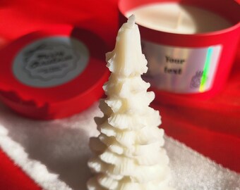 Christmas Tree Soy Wax Candle Gift for her