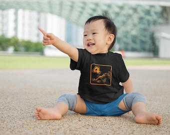 Norris Inspired Motorsport Baby Shirt: Cotton Motorsport Tee