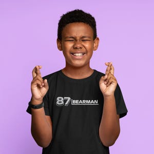 Oliver Bearman F1 Inspired Youth T-Shirt | #87 Haas F1 Team Motorsport Fan Tee for Kids, Racing Supporter Gift