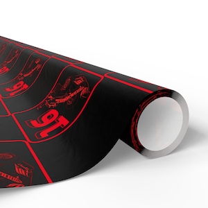 F1 Leclerc Themed Wrapping Paper for Birthdays Christmas Graduation Holidays Modern Design Thick Paper Stock Gift Wrap Kids Adults