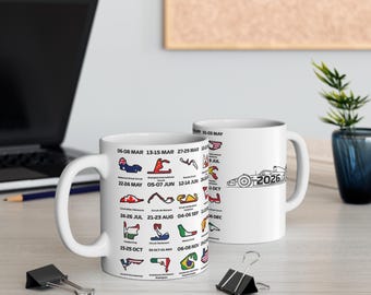 Mug en céramique Formule 1 2026 | Tasse à café pour le sport automobile