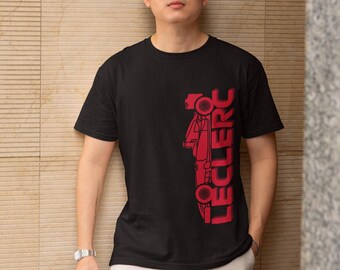 Leclerc Inspired Motorsport T-Shirt: Scuderia Ferrari Fan Cotton Tee