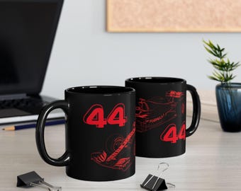 Hamilton Fan Motorsport Mug, Ceramic Race Car #1 Cup (11oz, 15oz)