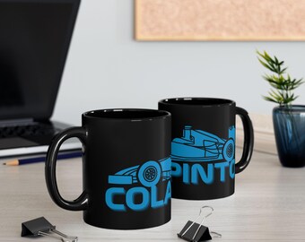 Colapinto F1 Mug, Alpine Colors, Black Ceramic Cup