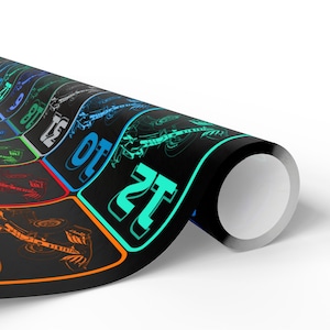 Multi-Color Race Car Wrapping | Formula 1 Driver Number Wrapping Paper | Birthday, Christmas, Motorsport Fans | Glossy or Matte